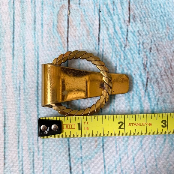 Vintage Gold Rope Design money Clip - Picture 4 of 4